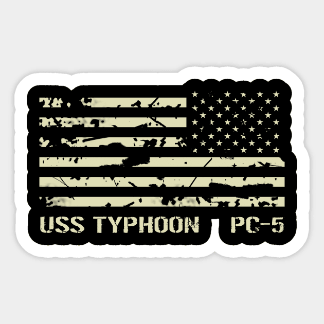 USS Typhoon Sticker by Jared S Davies